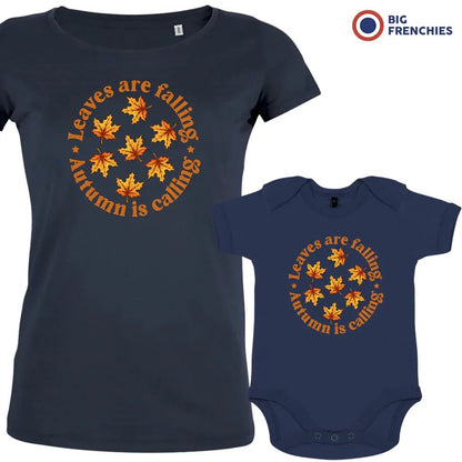 Leaves Are Falling Autumn Is Calling Mom and Child Organic Cotton family Set (Set of 2) - Create Marketplace