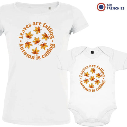 Leaves Are Falling Autumn Is Calling Mom and Child Organic Cotton family Set (Set of 2) - Create Marketplace