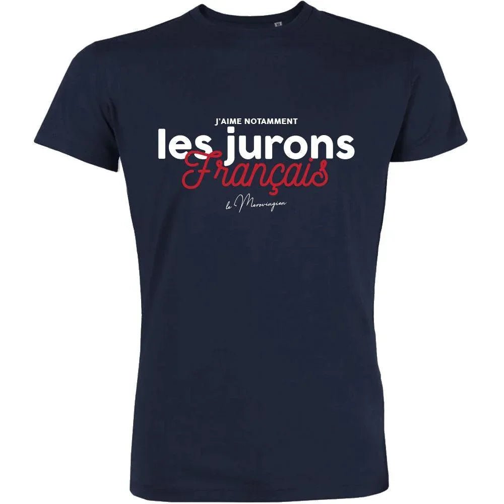 Les Jurons Français Men's Organic Tee (Navy) - Create Marketplace