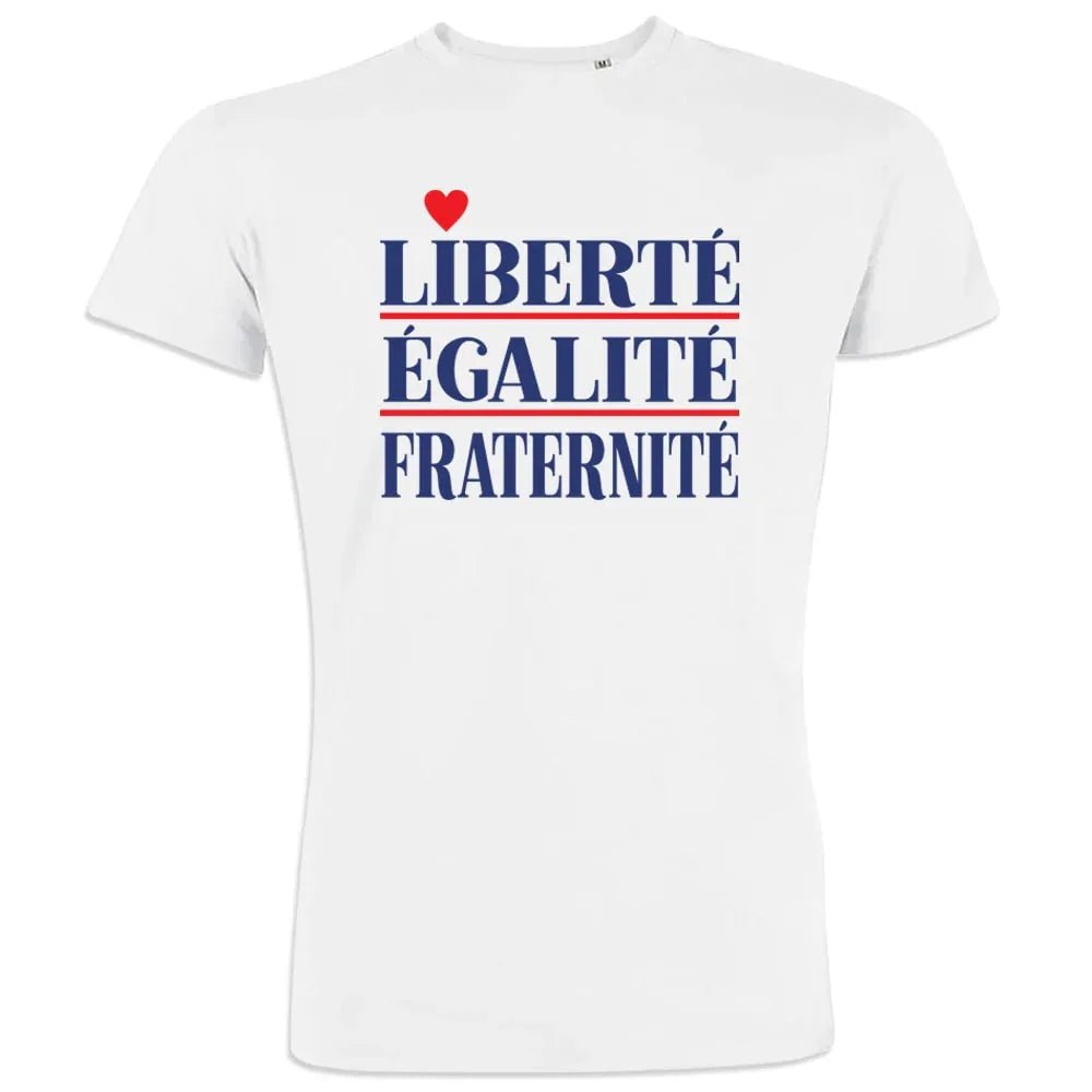 Liberté Égalité Fraternité Men's Organic Cotton Tee - Create Marketplace
