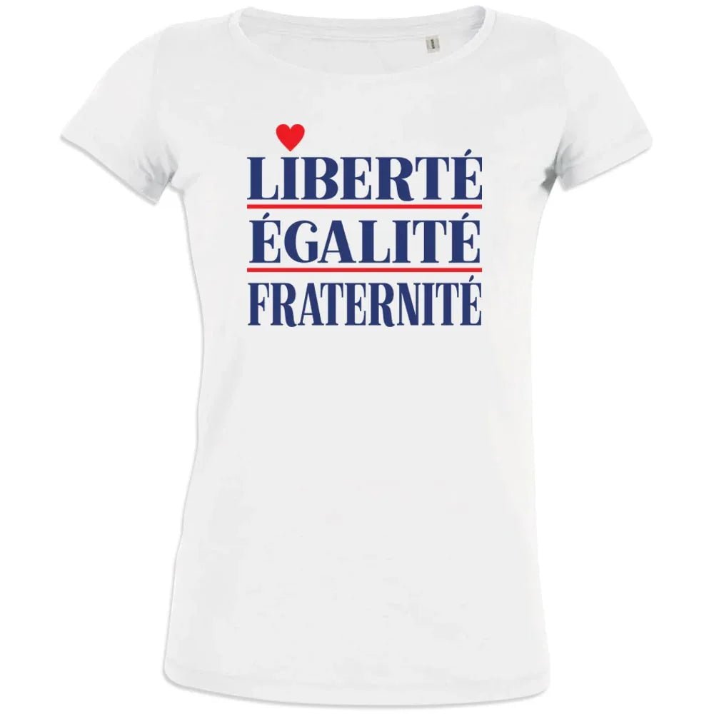 Liberté Égalité Fraternité Women's Organic Cotton Tee - Create Marketplace