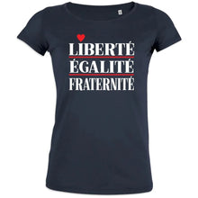 Liberté Égalité Fraternité Women's Organic Cotton Tee - Create Marketplace