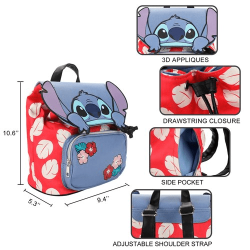 Lilo & Stitch Floral Mini-Backpack - Create Marketplace