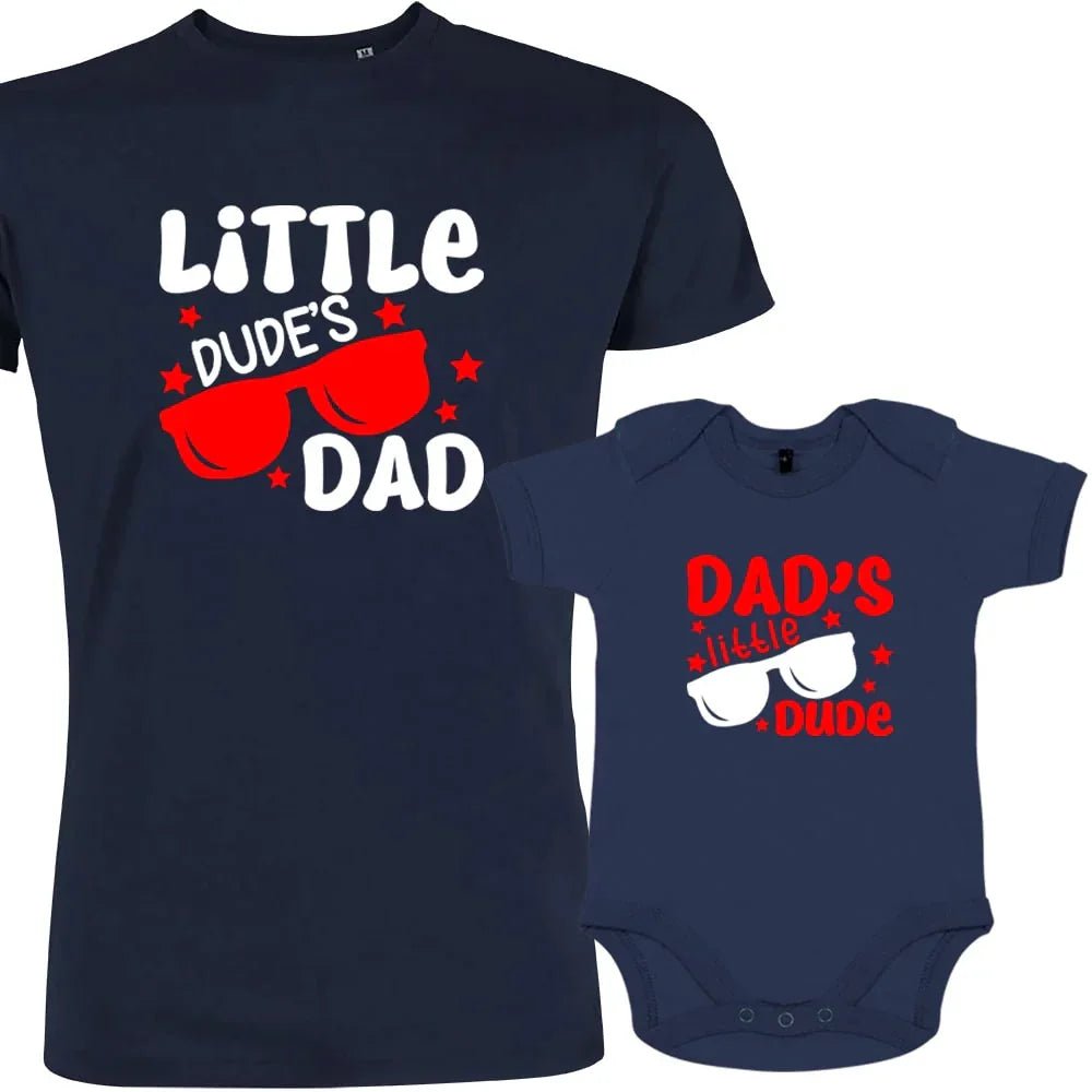 Little Dude's Dad and Dad's Little Dude Matching Organic Cotton Outfit - Create Marketplace