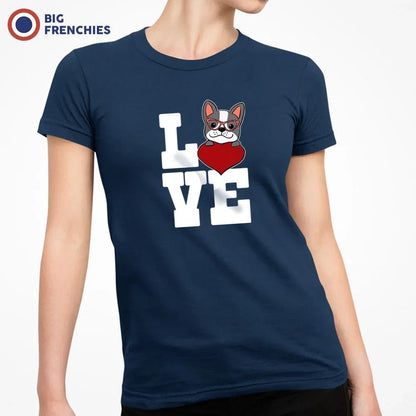 Love French Bulldog Women's Organic Cotton Tee - Create Marketplace