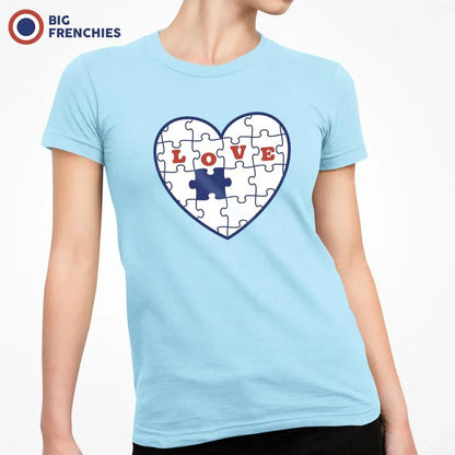 Love Puzzle Women's Organic Cotton Tee - Create Marketplace