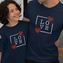 Love with Hearts Dad and Child Organic Cotton T-Shirts family Set (Set of 2) - Create Marketplace