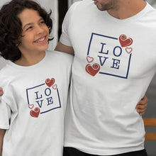 Love with Hearts Dad and Child Organic Cotton T-Shirts family Set (Set of 2) - Create Marketplace