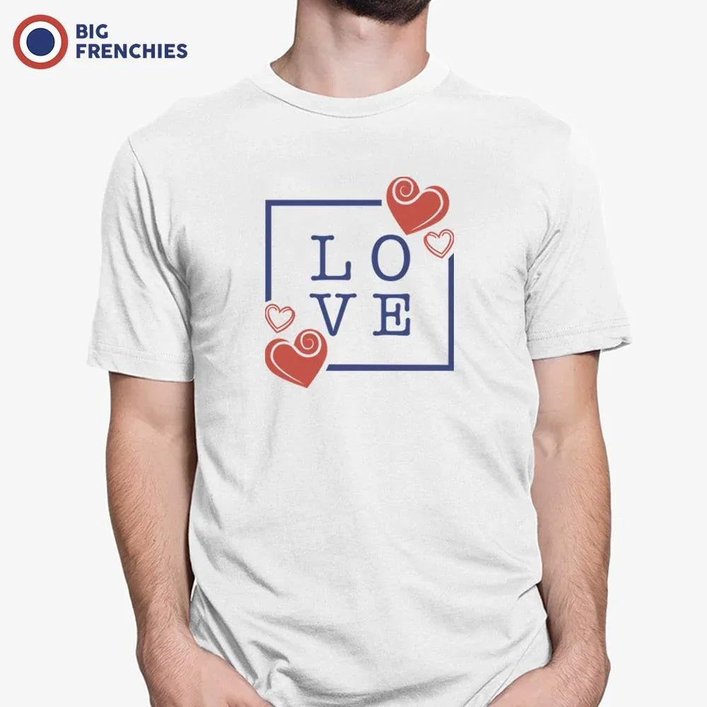 Love with Hearts Men's Organic Cotton Tee - Create Marketplace