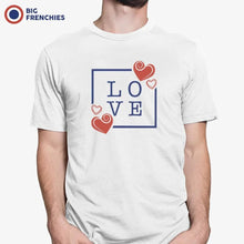 Love with Hearts Men's Organic Cotton Tee - Create Marketplace