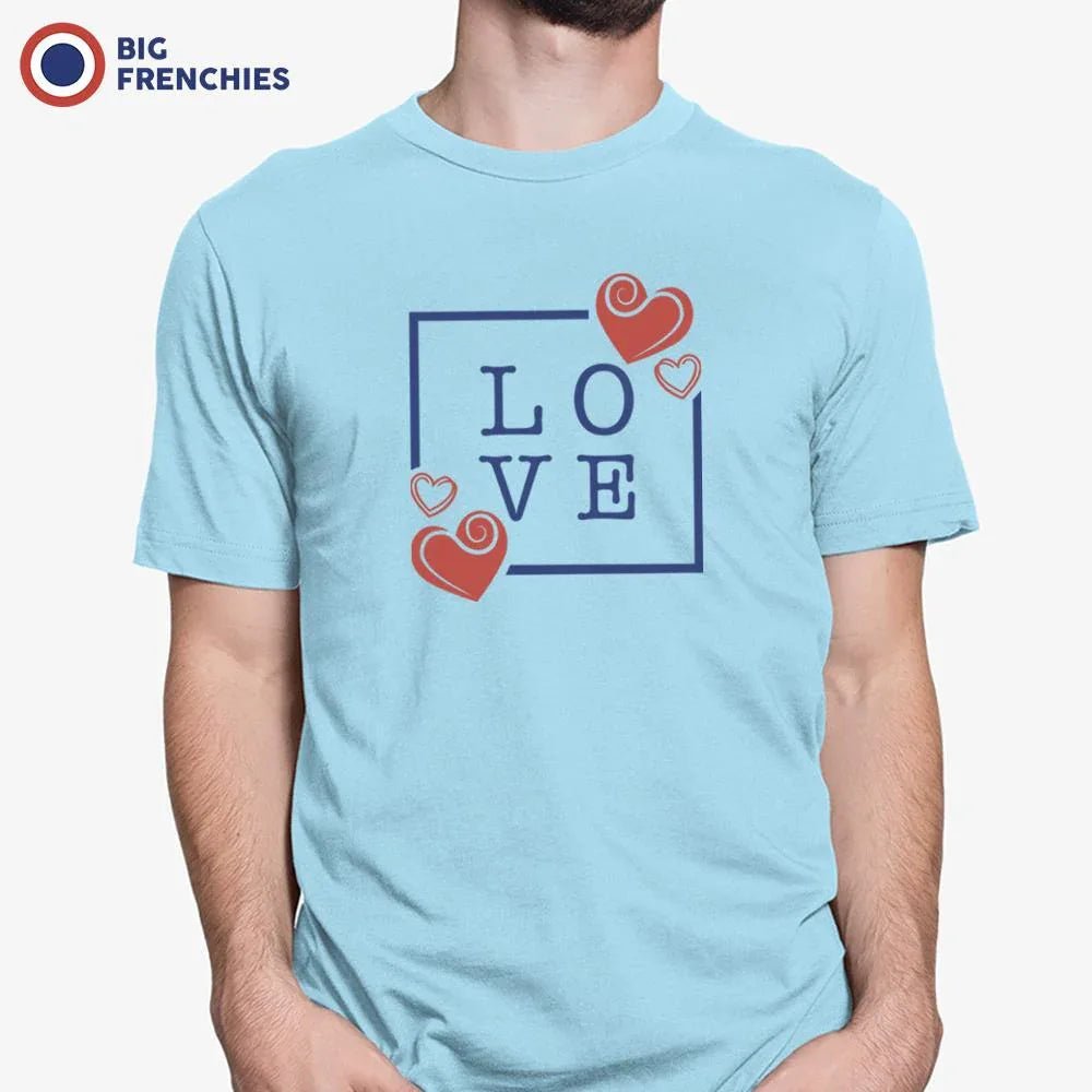 Love with Hearts Men's Organic Cotton Tee - Create Marketplace