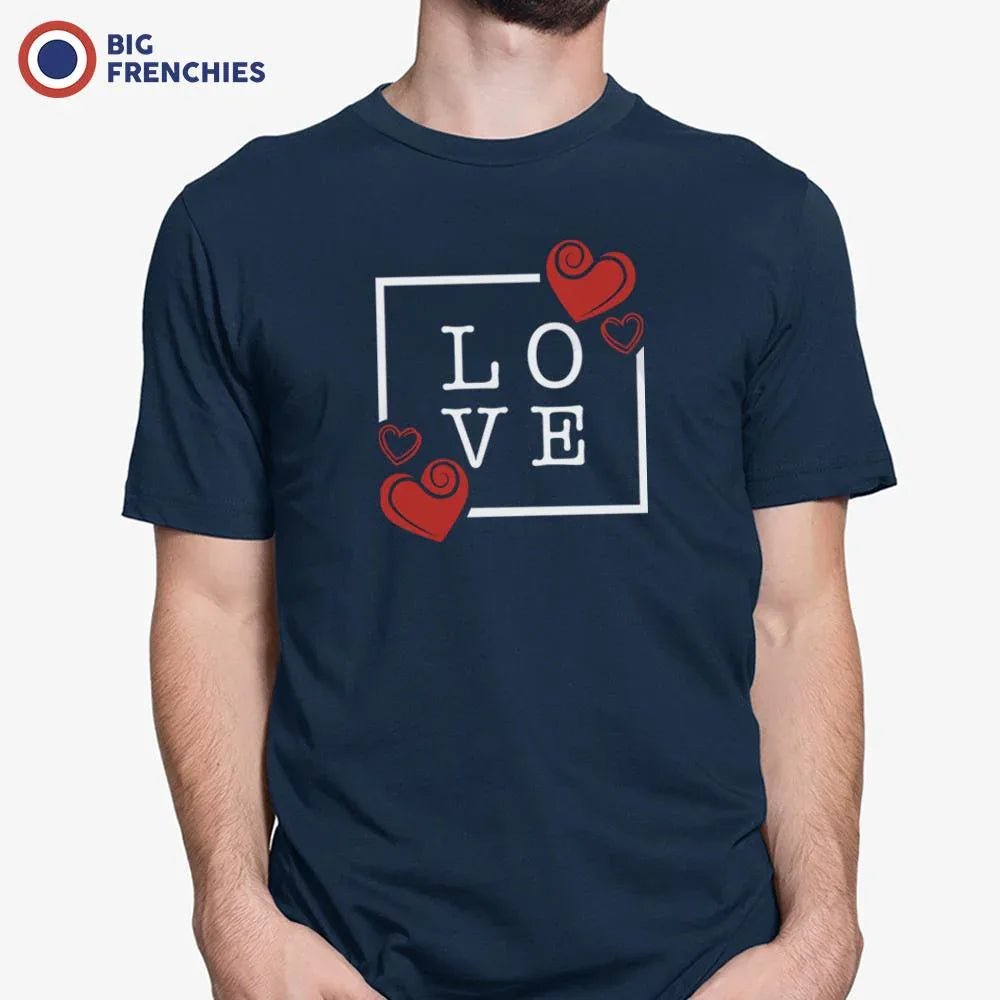 Love with Hearts Men's Organic Cotton Tee - Create Marketplace