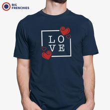 Love with Hearts Men's Organic Cotton Tee - Create Marketplace
