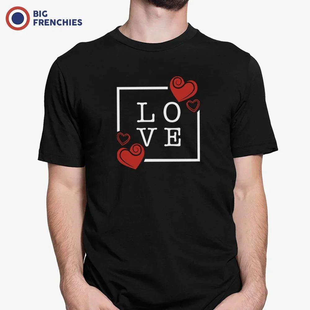 Love with Hearts Men's Organic Cotton Tee - Create Marketplace