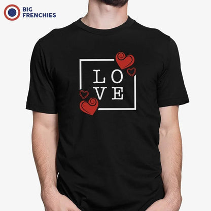 Love with Hearts Men's Organic Cotton Tee - Create Marketplace