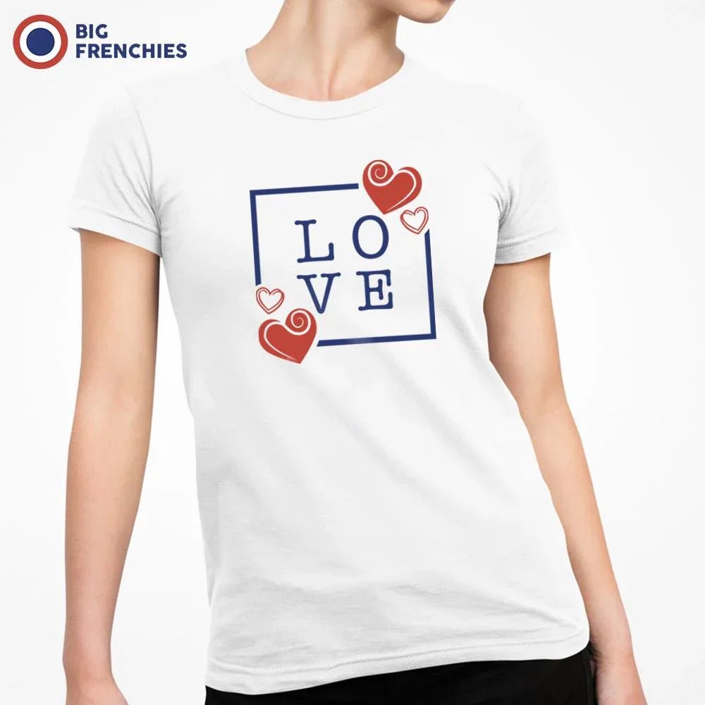 Love with Hearts Women's Organic Cotton Tee - Create Marketplace