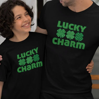 Lucky Charm Dad and Child Organic Cotton T-Shirts family Set (Set of 2) - Create Marketplace