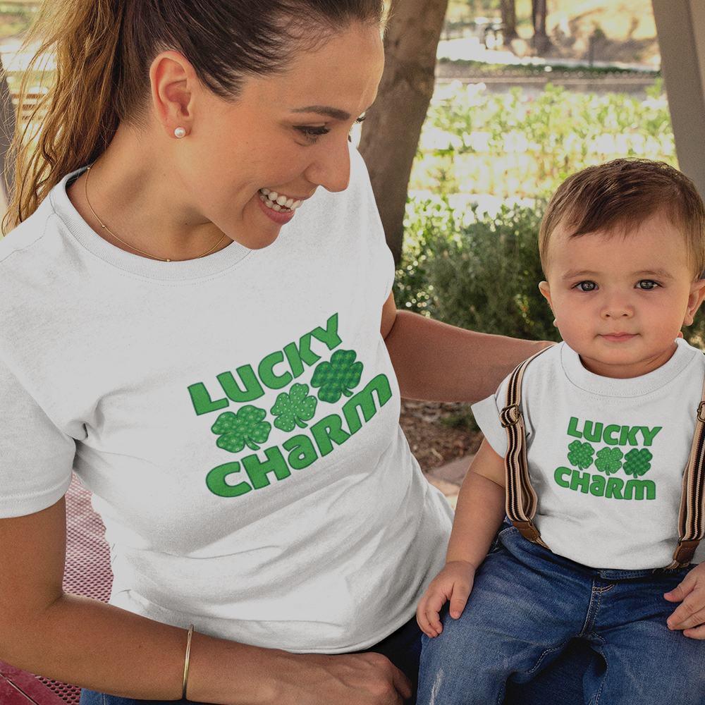 Lucky Charm Mom and Child Organic Cotton T-Shirts family Set (Set of 2) - Create Marketplace