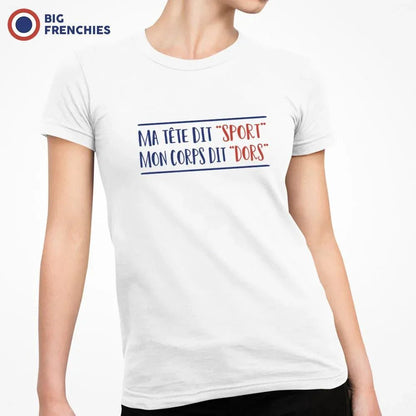 M'a Tête Me Dit Sport Et Mon Corps Me Dit Dors Women's Organic Cotton Tee - Create Marketplace