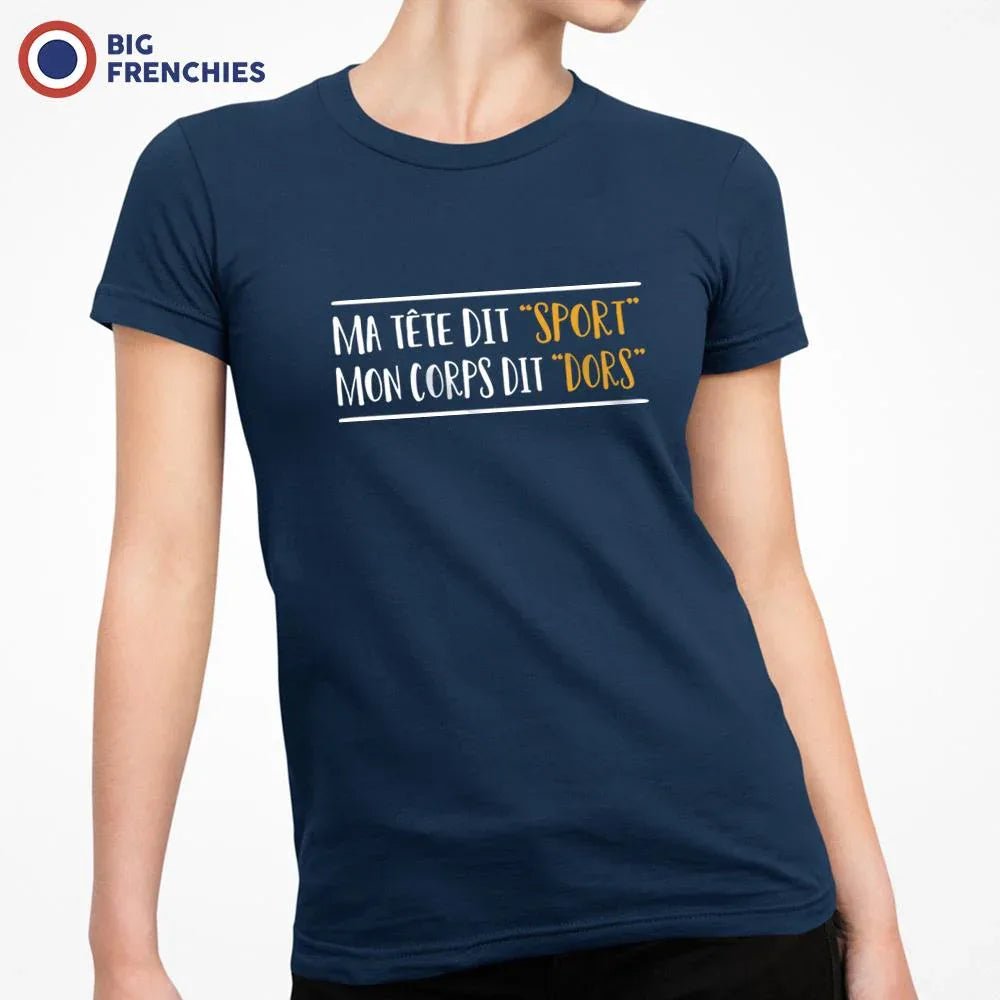 M'a Tête Me Dit Sport Et Mon Corps Me Dit Dors Women's Organic Cotton Tee - Create Marketplace