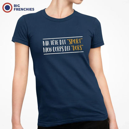 M'a Tête Me Dit Sport Et Mon Corps Me Dit Dors Women's Organic Cotton Tee - Create Marketplace