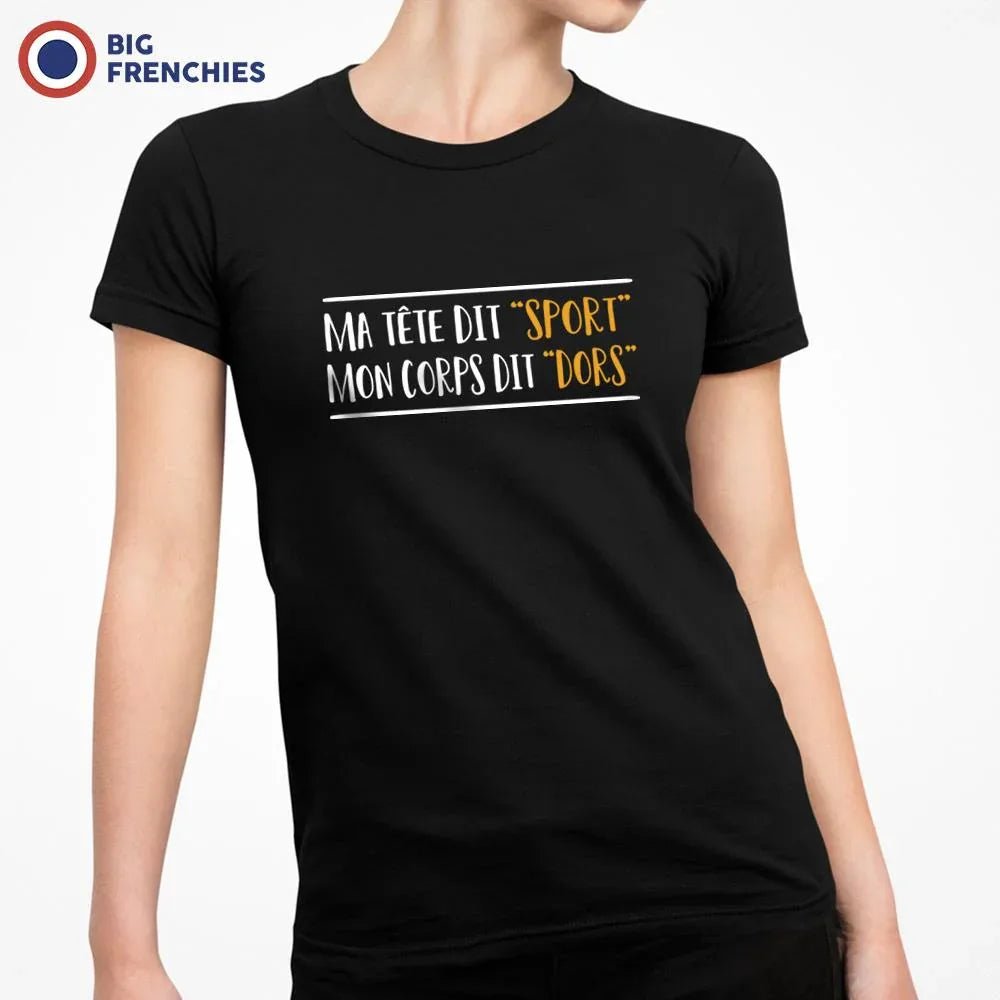 M'a Tête Me Dit Sport Et Mon Corps Me Dit Dors Women's Organic Cotton Tee - Create Marketplace