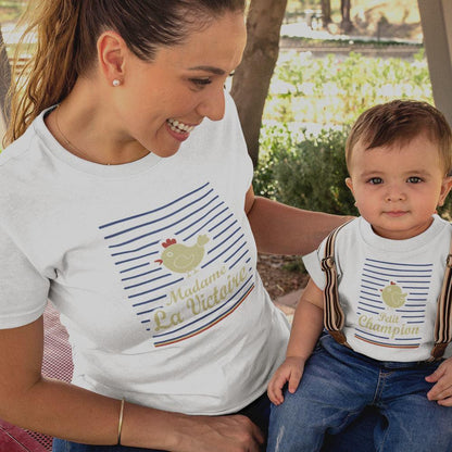 Madame La Victoire, Petit Champion Mom and Child Organic Cotton T-Shirts family Set (Set of 2) - Create Marketplace