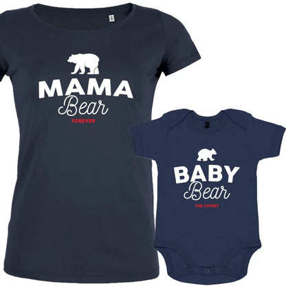 Mama and Baby Bear Mom and Child Matching Organic Cotton Family Set (Set of 2) - Create Marketplace
