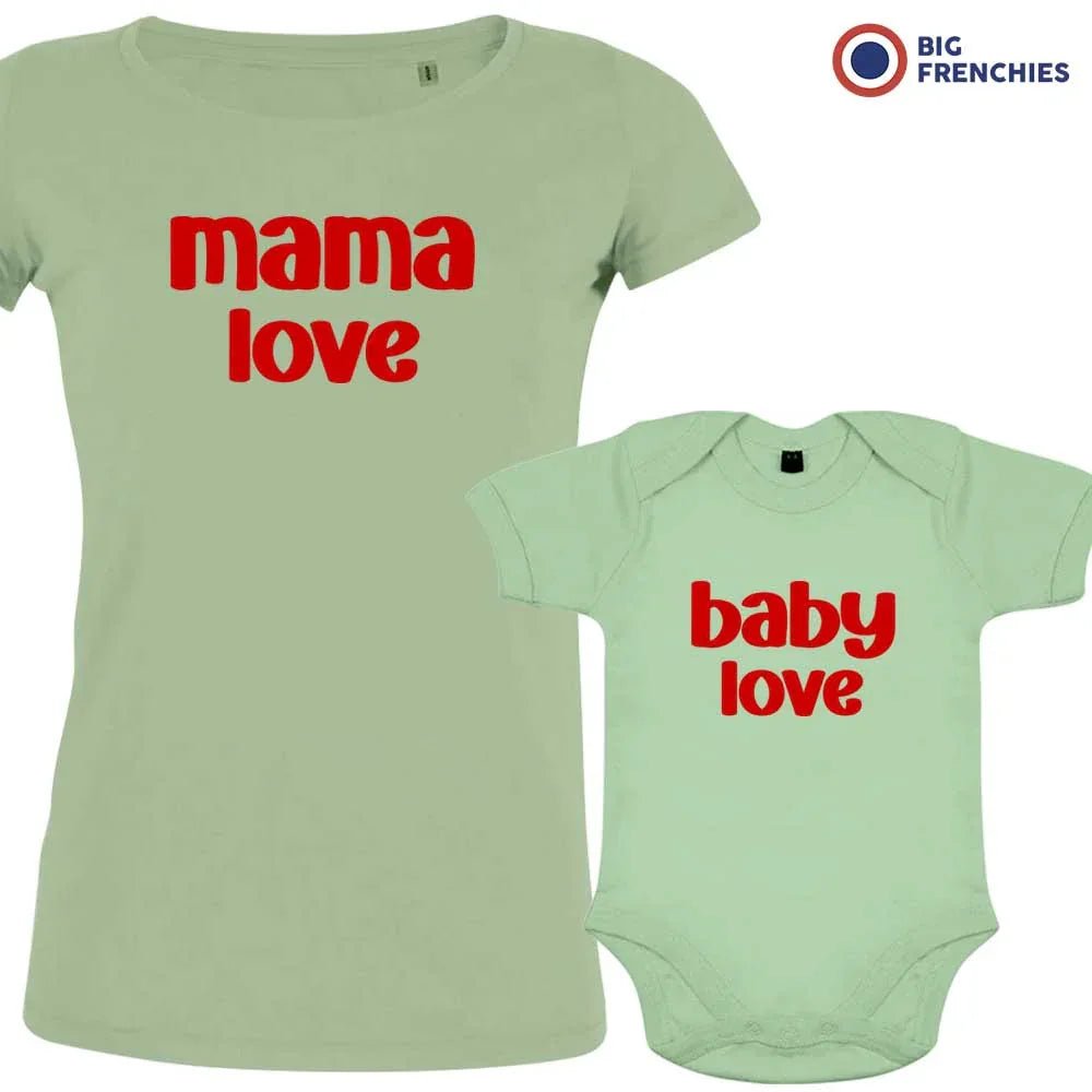 Mama Love Baby Love Mom and Child Organic Cotton family Set (Set of 2) - Create Marketplace