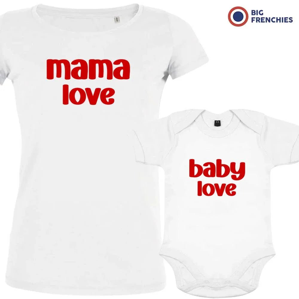 Mama Love Baby Love Mom and Child Organic Cotton family Set (Set of 2) - Create Marketplace