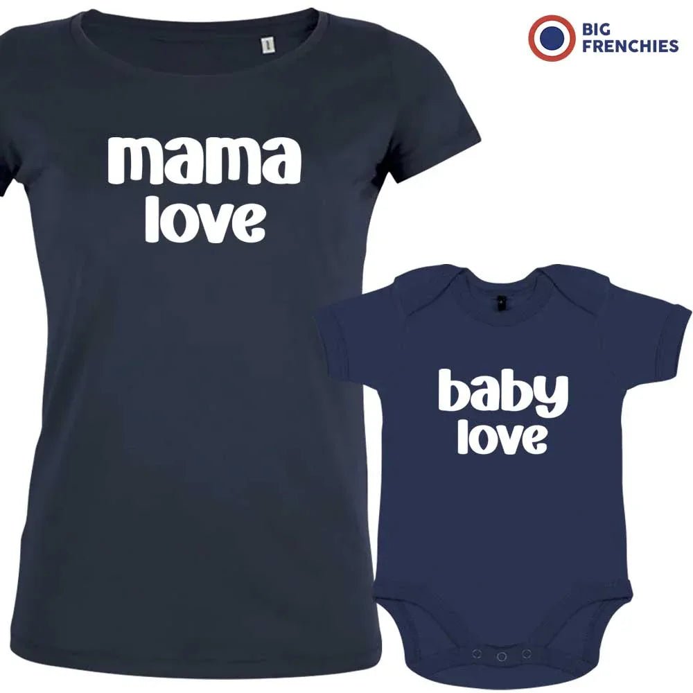 Mama Love Baby Love Mom and Child Organic Cotton family Set (Set of 2) - Create Marketplace