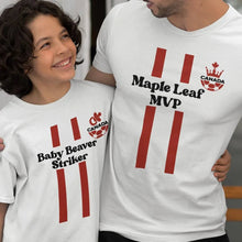 Maple Leaf MVP, Baby Beaver Striker Dad and Child Organic Cotton T-Shirts Family Set (Set of 2) - Create Marketplace