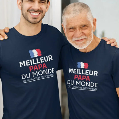 Meilleur Papa Du Monde Men's Organic Cotton Tee - Create Marketplace
