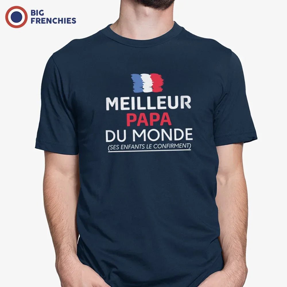 Meilleur Papa Du Monde Men's Organic Cotton Tee - Create Marketplace