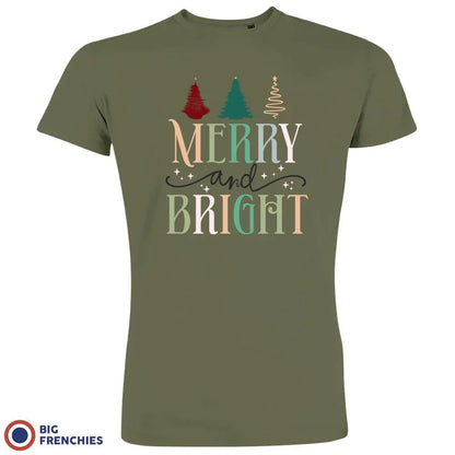 Merry And Bright Christmas Men's Organic Cotton Tee - Create Marketplace