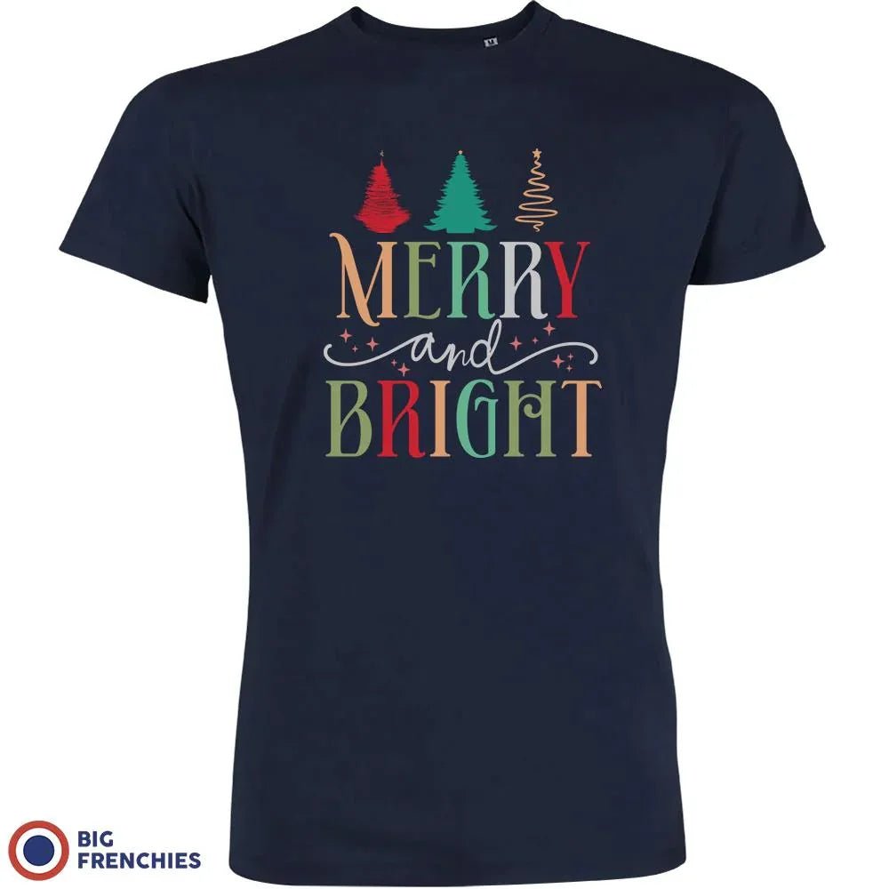 Merry And Bright Christmas Men's Organic Cotton Tee - Create Marketplace