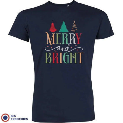 Merry And Bright Christmas Men's Organic Cotton Tee - Create Marketplace