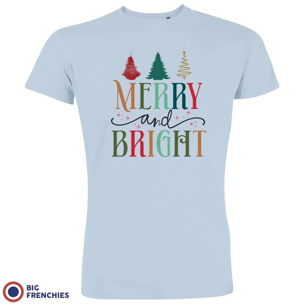 Merry And Bright Christmas Men's Organic Cotton Tee - Create Marketplace