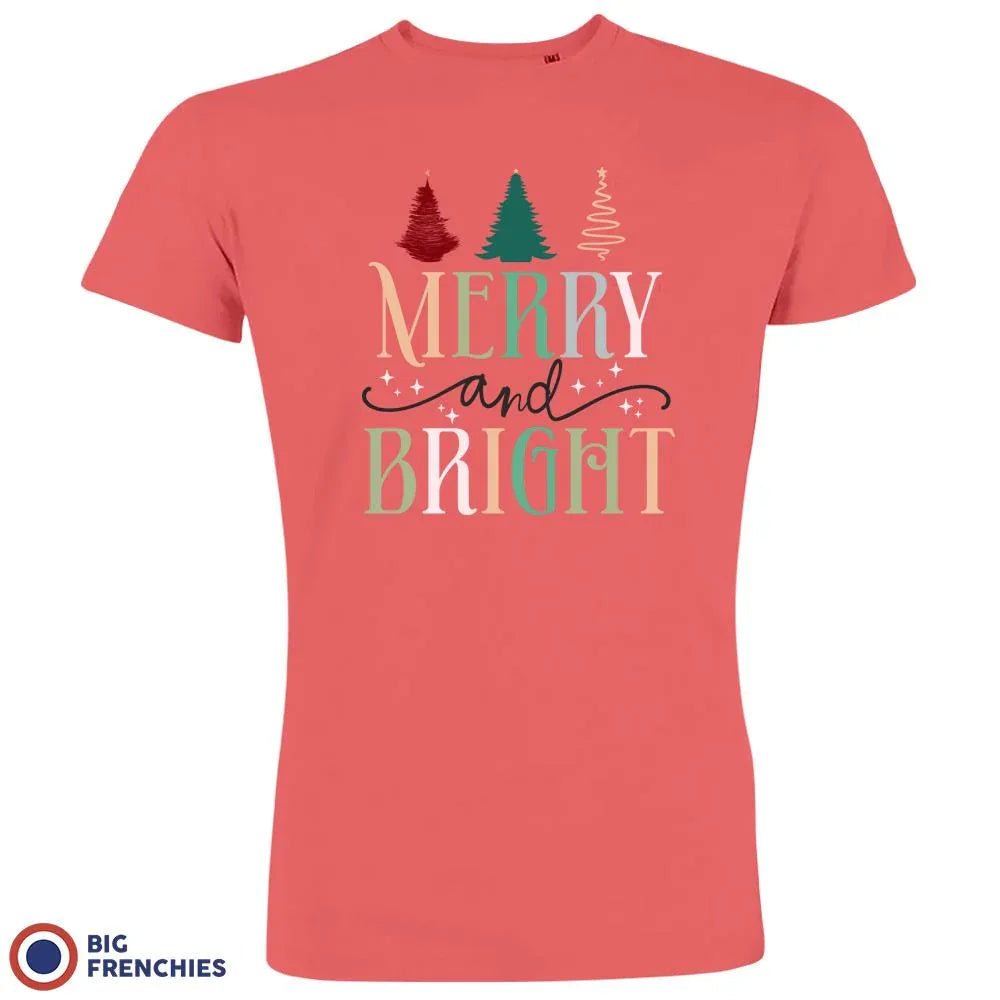 Merry And Bright Christmas Men's Organic Cotton Tee - Create Marketplace