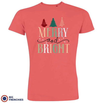 Merry And Bright Christmas Men's Organic Cotton Tee - Create Marketplace