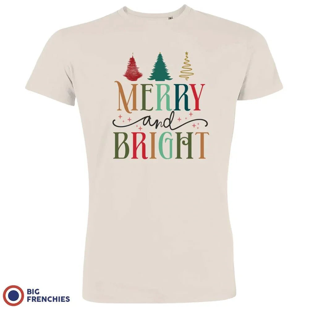 Merry And Bright Christmas Men's Organic Cotton Tee - Create Marketplace