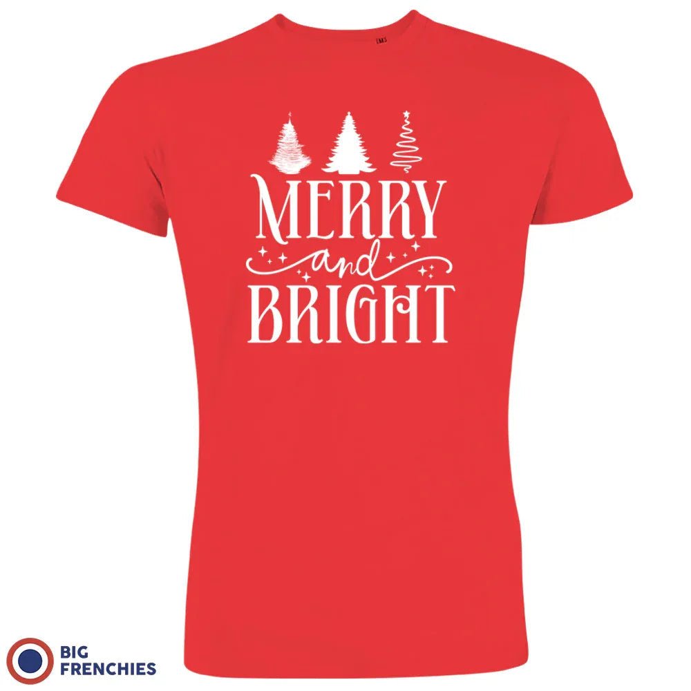 Merry And Bright Christmas Men's Organic Cotton Tee - Create Marketplace