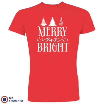 Merry And Bright Christmas Men's Organic Cotton Tee - Create Marketplace
