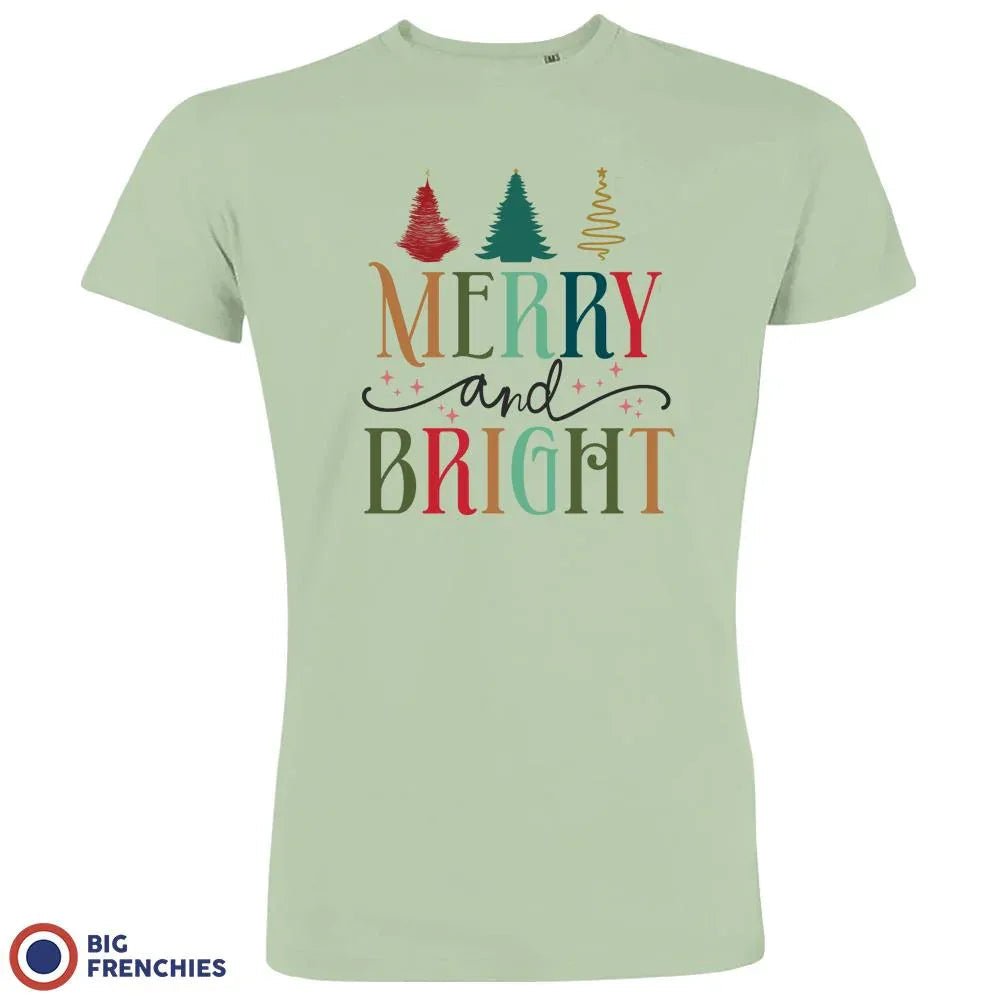 Merry And Bright Christmas Men's Organic Cotton Tee - Create Marketplace