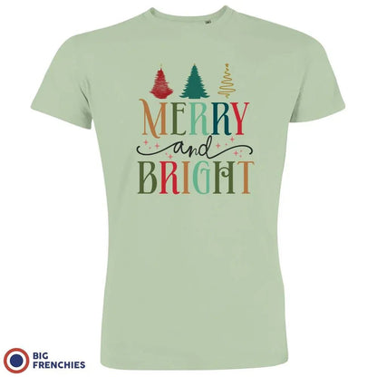 Merry And Bright Christmas Men's Organic Cotton Tee - Create Marketplace