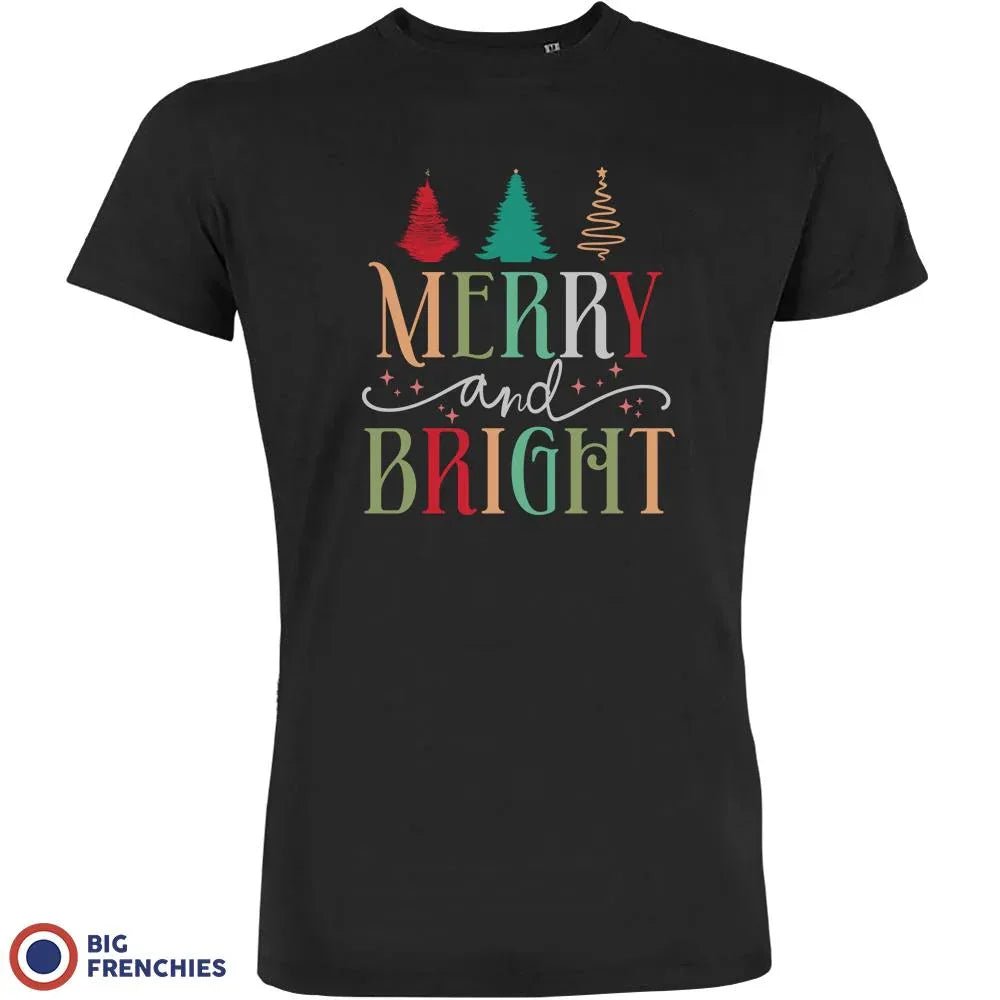 Merry And Bright Christmas Men's Organic Cotton Tee - Create Marketplace
