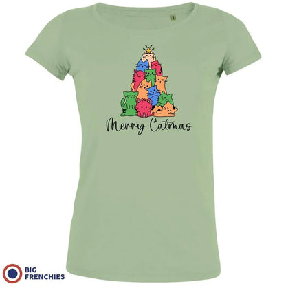 Merry Catmas Christmas Women's Organic Cotton Tee - Create Marketplace