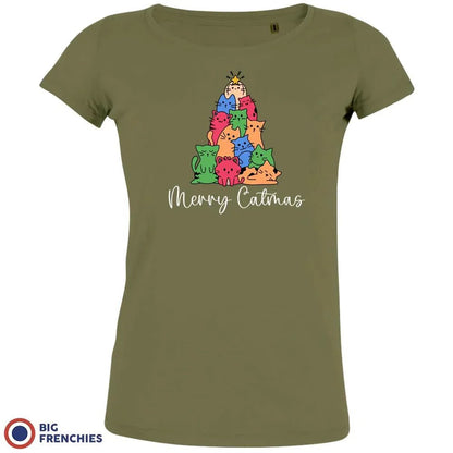 Merry Catmas Christmas Women's Organic Cotton Tee - Create Marketplace