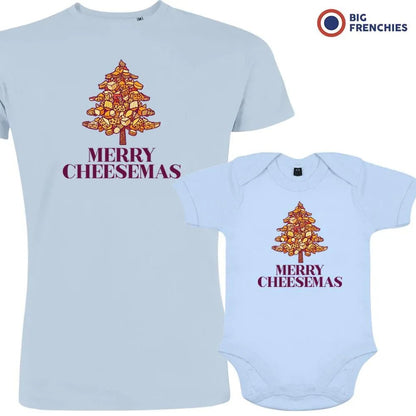 Merry Cheesemas Christmas Dad and Child Organic Cotton family Set (Set of 2) - Create Marketplace