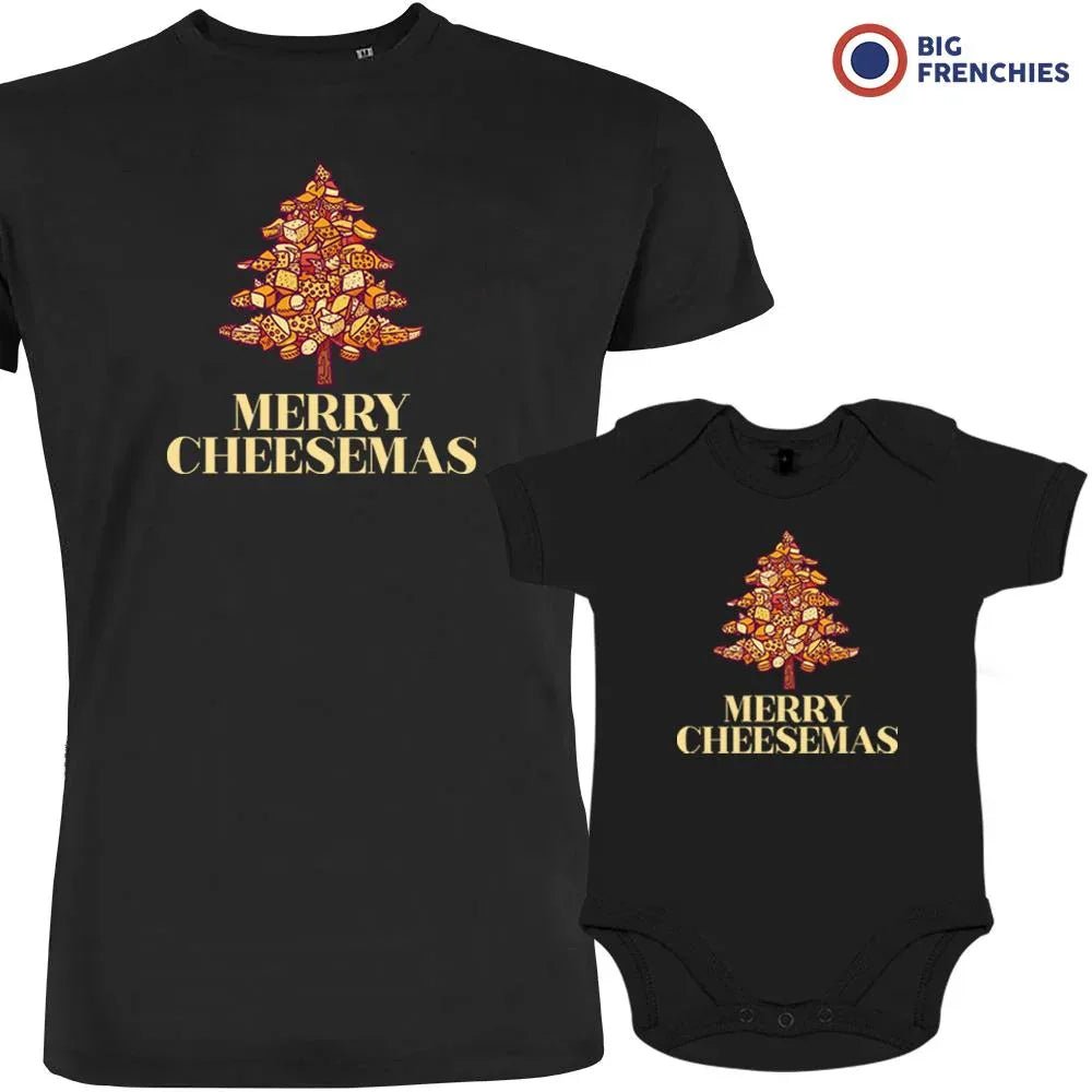 Merry Cheesemas Christmas Dad and Child Organic Cotton family Set (Set of 2) - Create Marketplace